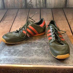 Adidas Green & Orange Suede Sneakers Size 13